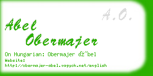 abel obermajer business card